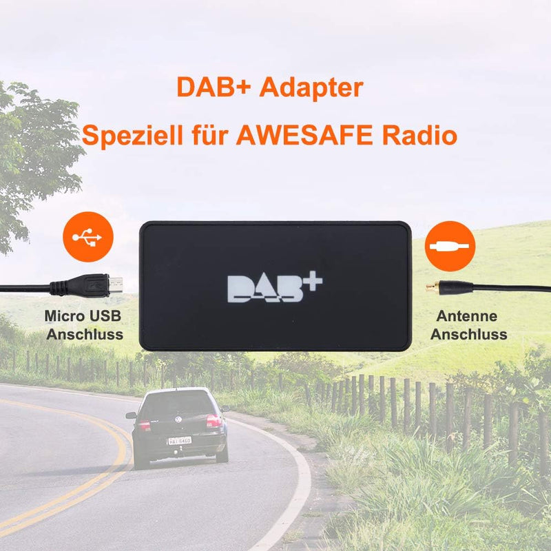 AWESAFE Externe DAB+ Adapter für Android Autoradio Digitalradio Antennentuner Für Android