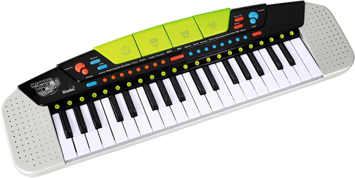 Simba 106835366 - My Music World Keyboard im modernen Stil, 37 Tasten, 8 Demos, 8 Rhythmen, 54x17cm,