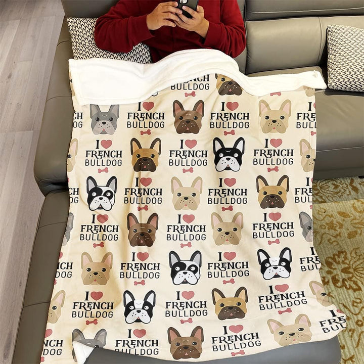 Violetpos 125x150 cm Flanell Weich Fleecedecke Kuscheldecken SanftBettüberwurf Decke Ich Liebe Franz