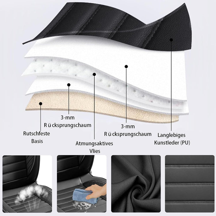 Autositzbezüge Auto Vordersitz 2 Stuck Set Autositzbezüge Leder Universal Set Für Mercedes Benz B-Kl