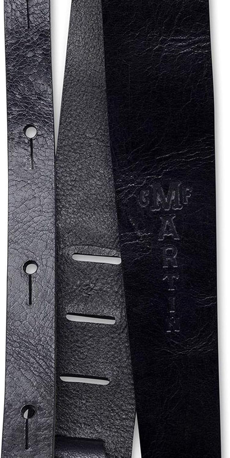 Martin 5,1 cm Cuir Sangle pour guitare acoustique avec logo CFM Noir