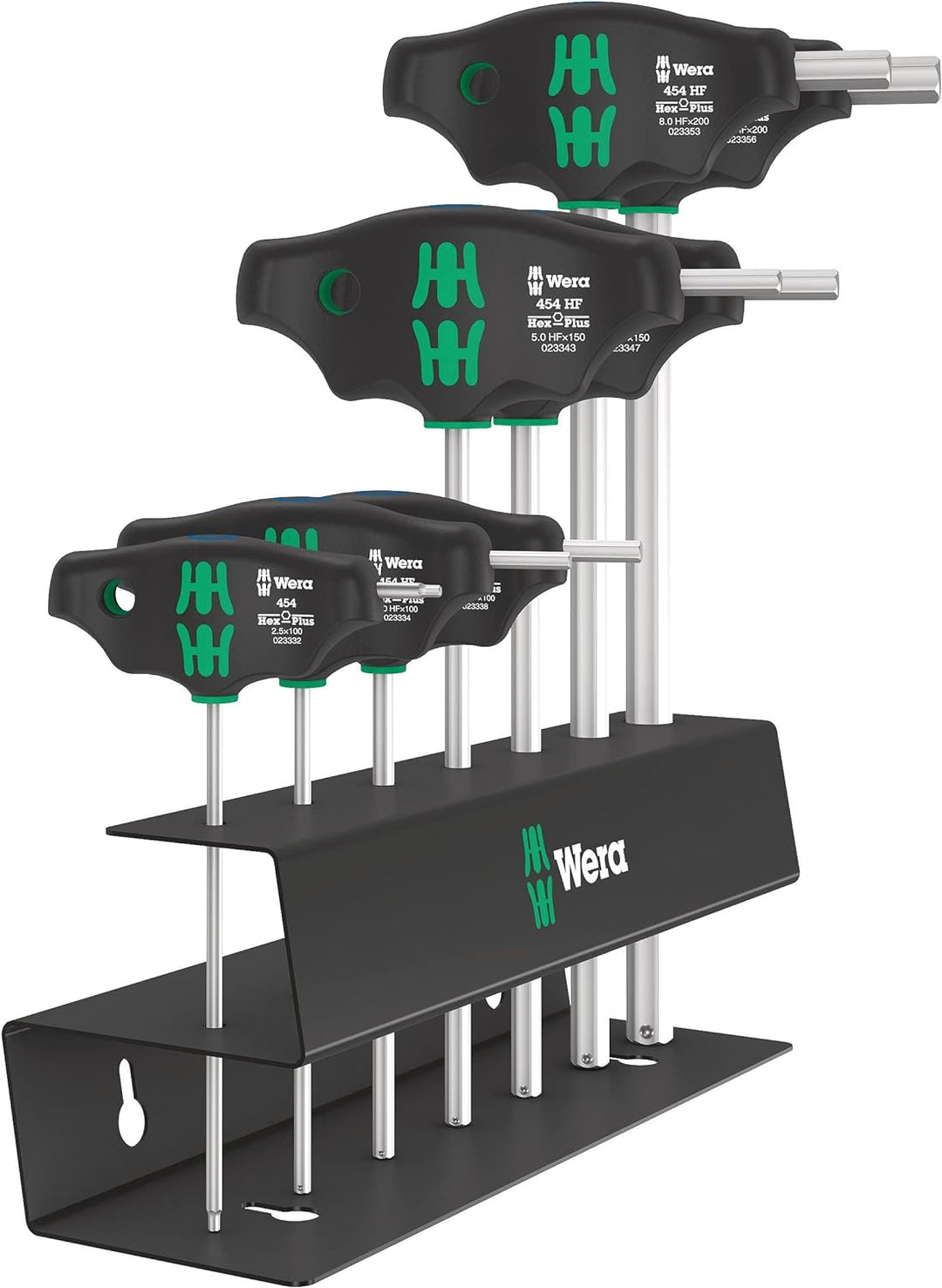 Wera 05023453001 454/7 HF Set 2, Quergriff-Schraubendreher-Satz, 7-teilig Schwarz Hex-Plus - metrisc