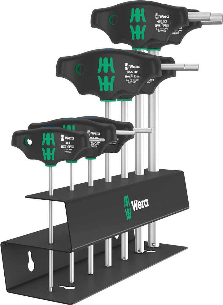 Wera 05023453001 454/7 HF Set 2, Quergriff-Schraubendreher-Satz, 7-teilig Schwarz Hex-Plus - metrisc