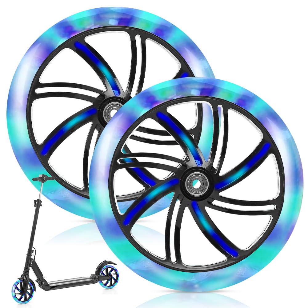 2 Stück 200mm Ersatzräder, Scooter Rollen, Anti-Rutsch Roller Räder, City ScooterRollen für Roller u