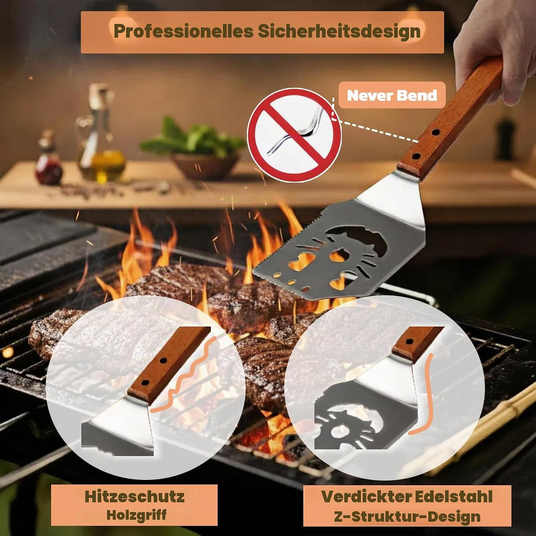 Yosalink 2 Stück Grillbesteck Set,Multifunktionales Grill Zubehör,grillzubehör Set,BBQ Grill Zubehör