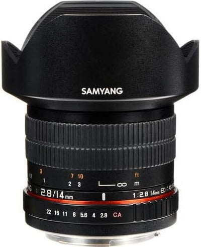 SAMYANG 7628 14mm F2.8 Objektiv für Anschluss Pentax K Pentax K Single, Pentax K Single