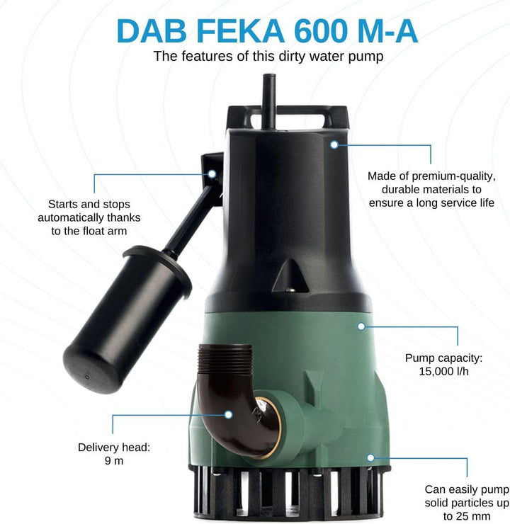 DAB FEKA 600 MA 0,70 HP Abwasserpumpe mit Feststoffen