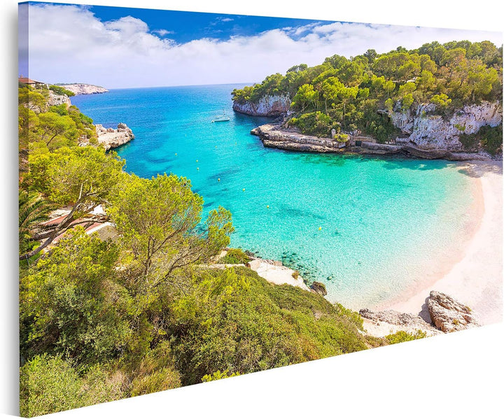 islandburner Bild auf Leinwand Mallorca Cala Llombards Santanyi Strand In Mallorca Baleareninsel Von