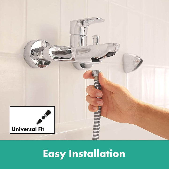 hansgrohe Wannenarmatur Rebris S, Aufputz Badarmatur für 2 Funktionen, Chrom Chrom Wanne, Chrom Wann