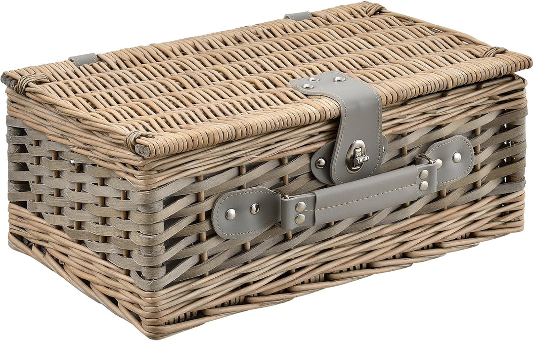 casa.pro Picknickkorb für 2 Personen Picknick-Set mit Kühltasche inkl. Geschirr Besteck Korkenzieher