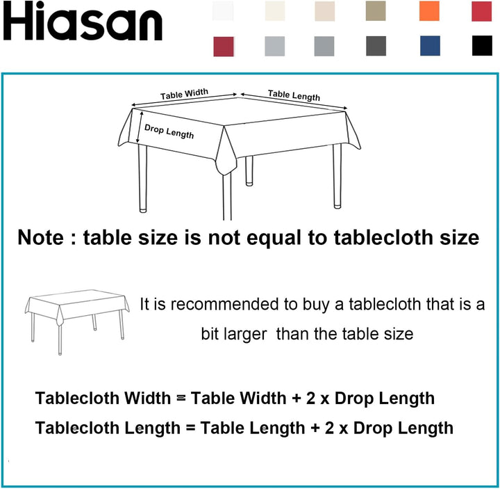 Hiasan Glatt Tischdecke Fleckenabweisend Tischtuch mit Lotuseffekt Leicht Wasserabweisend Tischwäsch