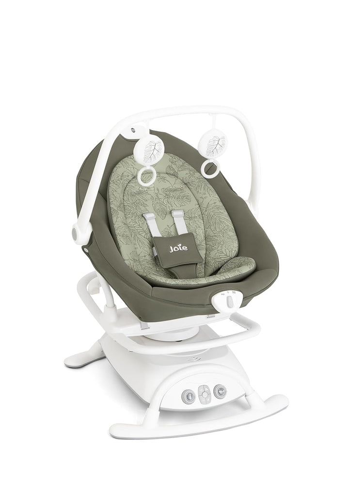 Joie sansa™ 2in1 Babywippe – Abnehmbarer Sitz mit Multi-Motion-Schaukelfunktion, 3 Liegepositionen,