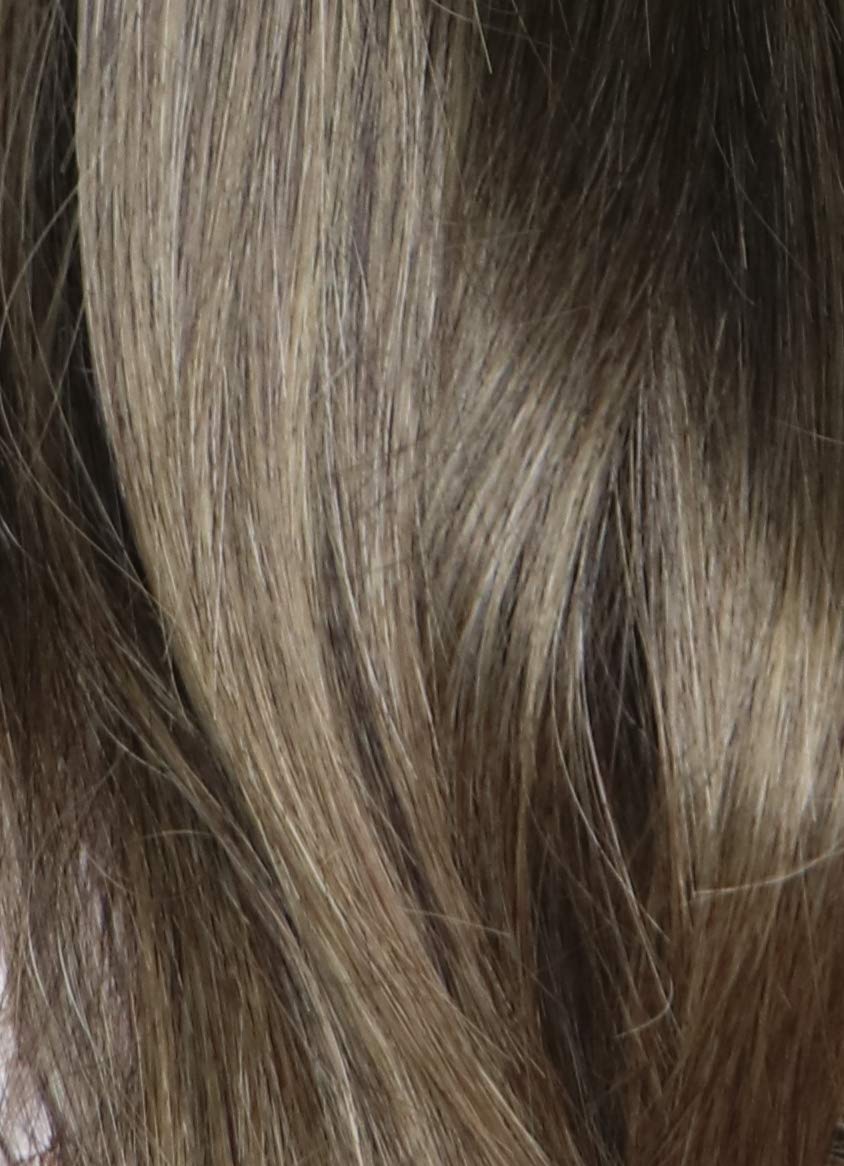 Prettyland 80cm Damen Lang-Perücke Mittel-Scheitel Wig Cosplay Hitzefest Schwarz-Grau gesträhnt C145