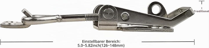 Verstellbarer Schnappverschluss für Schränke, Boxen, Hebelgriff, Knebelverschluss, 2 Stück (3S, Bere
