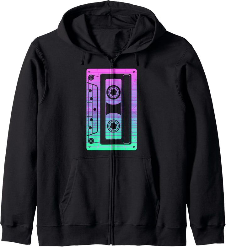 Cassette Tape 80s 90s synthwave Otaku Aesthetic Vaporwave Kapuzenjacke