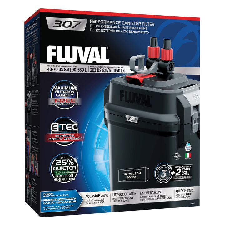 Fluval A447 307 Aussenfilter, 300 l schwarz 300 l Single, schwarz 300 l Single