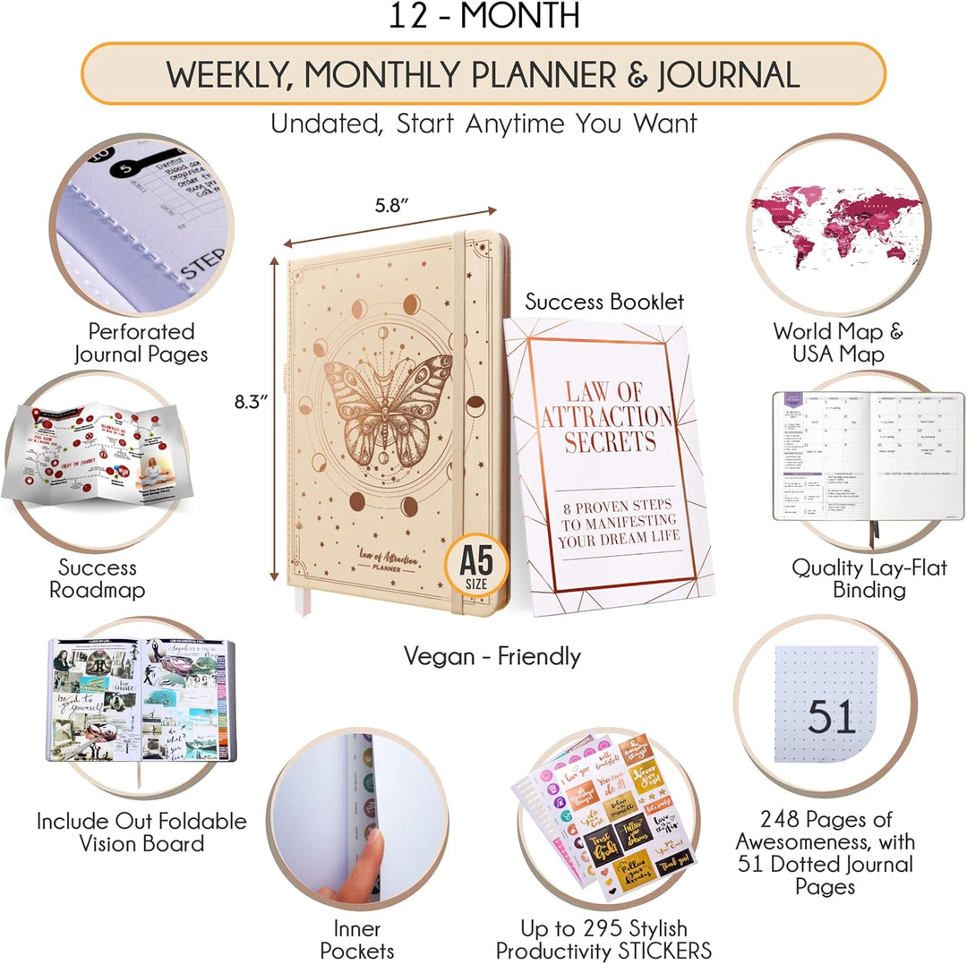 Law of Attraction Life & Goal Planner – A 12 Monate Journey Creating Your Dream Life – Persönliches