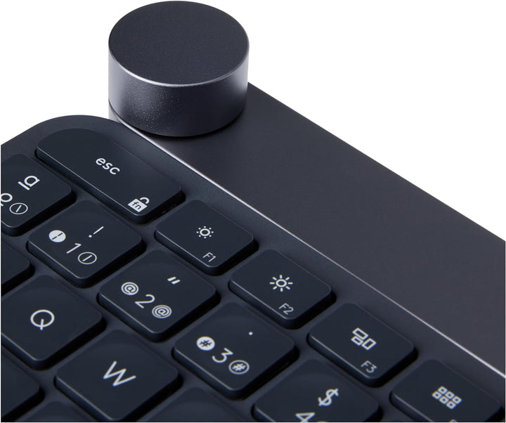 Logitech Craft Kabellose Tastatur, Bluetooth & 2.4 GHz Wireless Verbindung, Programmierbarer Drehreg