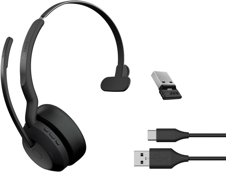 Jabra Evolve2 55 - schnurloses Mono-Headset mit Jabra Air Comfort - Mikrofone mit Geräuschunterdrück
