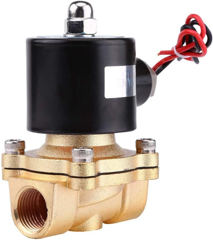 DC 12V Magnetventil für Wasser, Luft, Kraftstoff, Gas, 1/2 "normal geschlossenes Elektromagnetventil
