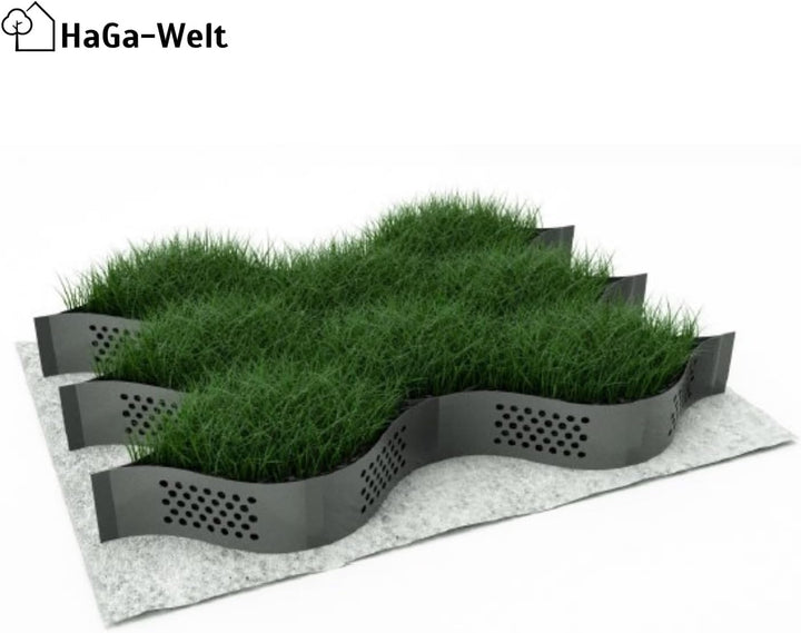 HaGa® Geogitter 6,5 m x 2,5 m x 10 cm = 16,25 m² | Bodenverstärkung - Kiesgitter für stabilen Boden