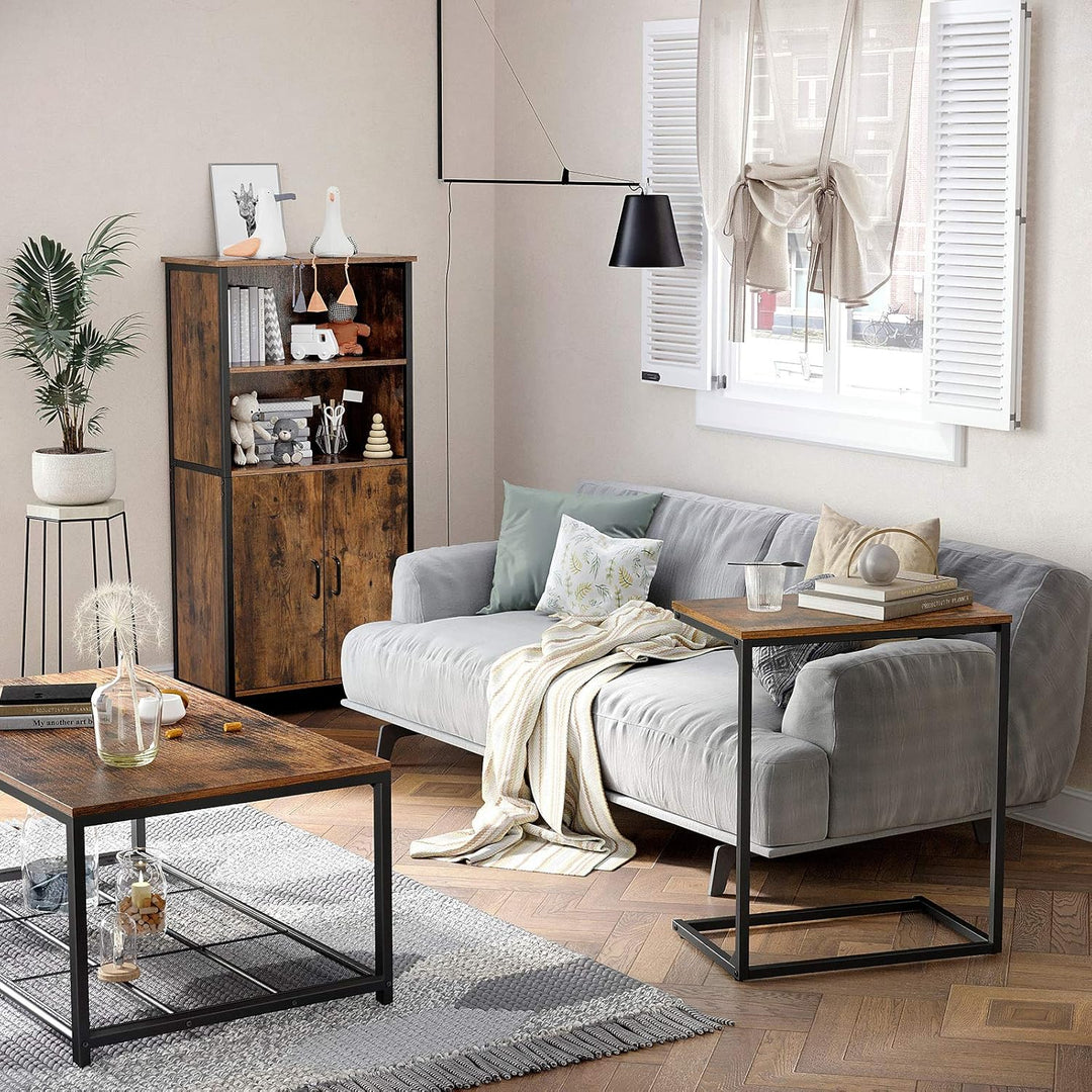 VASAGLE Beistelltisch Couch, Kleiner Sofatisch, Kaffeetisch, Schlafzimmer, Wohnzimmer, Arbeiten im B