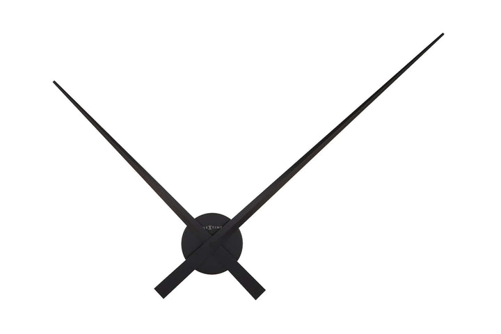 Nextime Hands Wanduhren, Metall und Kunststoff, Schwarz, Ø 85 cm