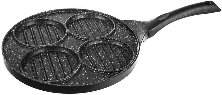 orion group Grillpfanne Grillplatte für Burger Spiegeleier Omelette mit Granitbeschichtung 4 Löcher