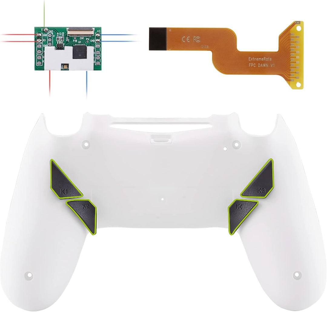 eXtremeRate Programmierbar Dawn Remap Kit für ps4 Controller, Rückseite Hülle Gehäuse Case&Upgrade-B