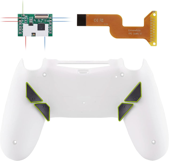 eXtremeRate Programmierbar Dawn Remap Kit für ps4 Controller, Rückseite Hülle Gehäuse Case&Upgrade-B