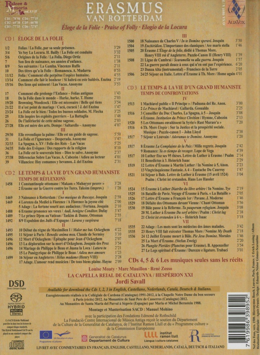 Erasmus Von Rotterdam, Audio-CD