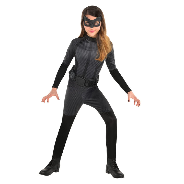 Amscan - Kinderkostüm Catwoman, Overall, Gürtel, Augenmaske, DC Super Heroes, Motto-Party, Karneval