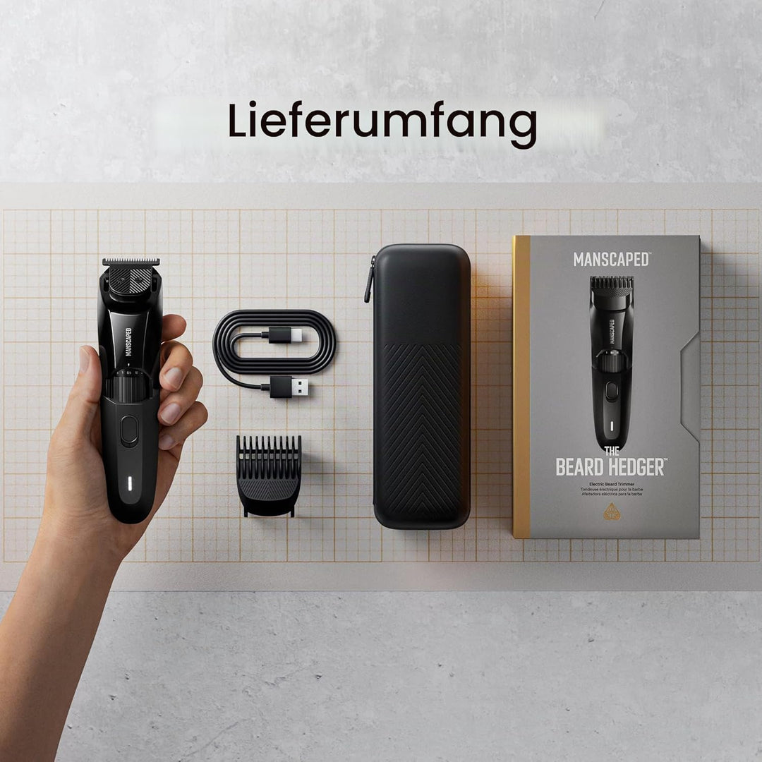 Der The Beard Hedger™ von MANSCAPED™, Barttrimmer/Bartschneider, 20 Längeneinstellungen, T-Klinge au