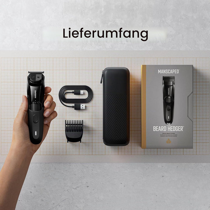 Der The Beard Hedger™ von MANSCAPED™, Barttrimmer/Bartschneider, 20 Längeneinstellungen, T-Klinge au