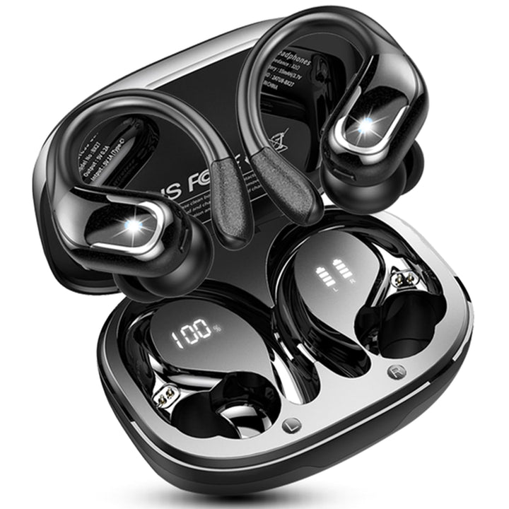 Bluetooth 5.4 Kopfhörer Sport, 75Std 2026 Kopfhörer Kabellos Bluetooth, 3D-Stereo Bass 3.0, IP-X8 Wa