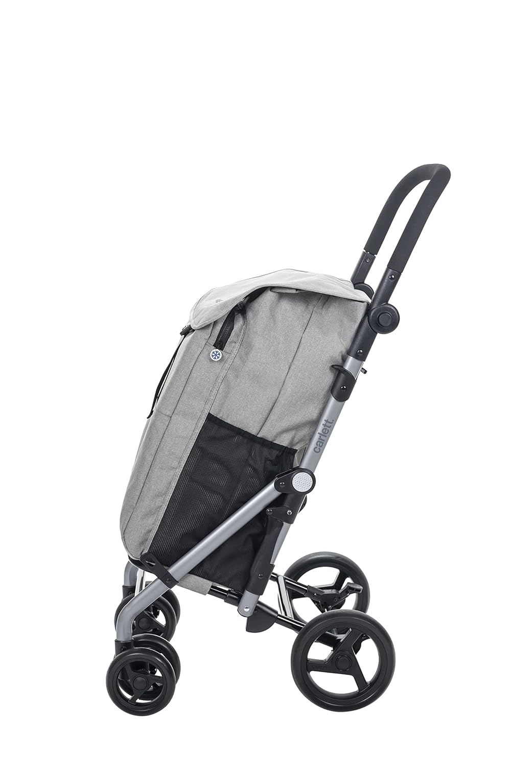 Carlett – Classic Duo | Faltbarer Einkaufswagen mit Gratis-Haken | Robuster Einkaufswagen | 4 Räder