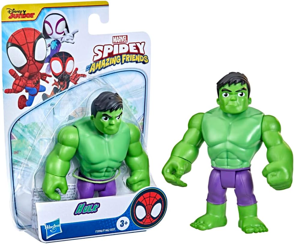 Spidey and his Amazing Friends Marvel Hulk Figur, 10 cm grosse Action-Figur für Kinder ab 3 Jahren,