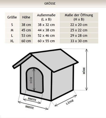 HobbyDog Hundehöhle Wörter Katzenhöhle Hundehütte Hundebett Katzenbett S-XL (XL 60x55cm)