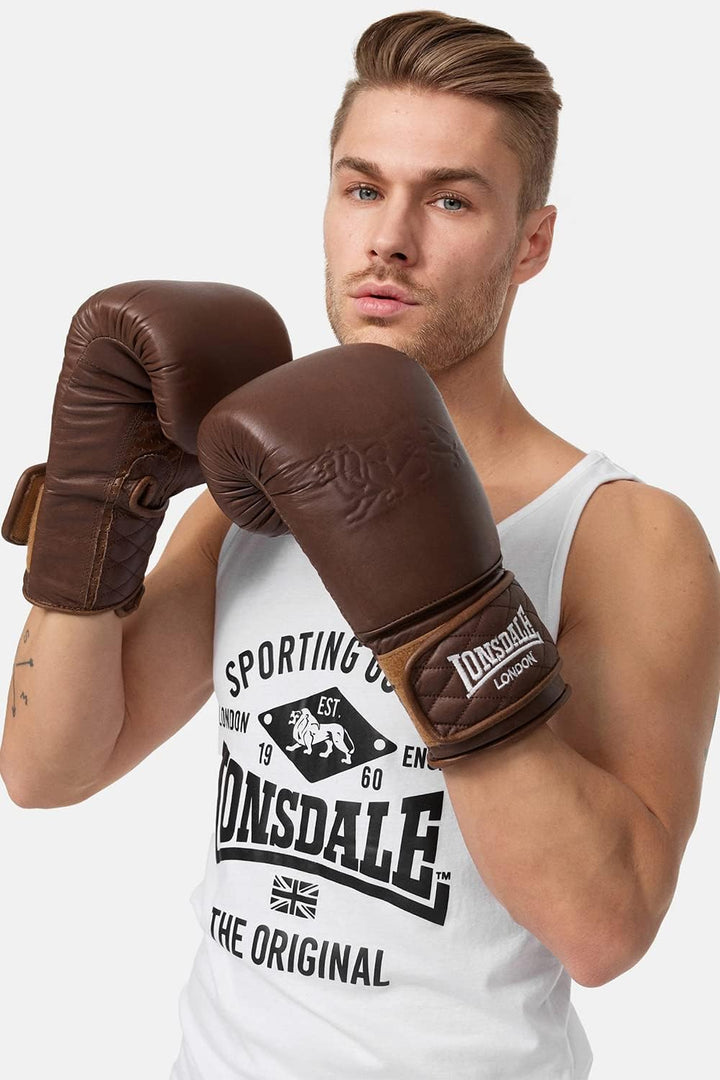 Lonsdale Boxsackhandschuhe aus Leder Vintage Bag Gloves Vintage Brown S/M, Vintage Brown S/M