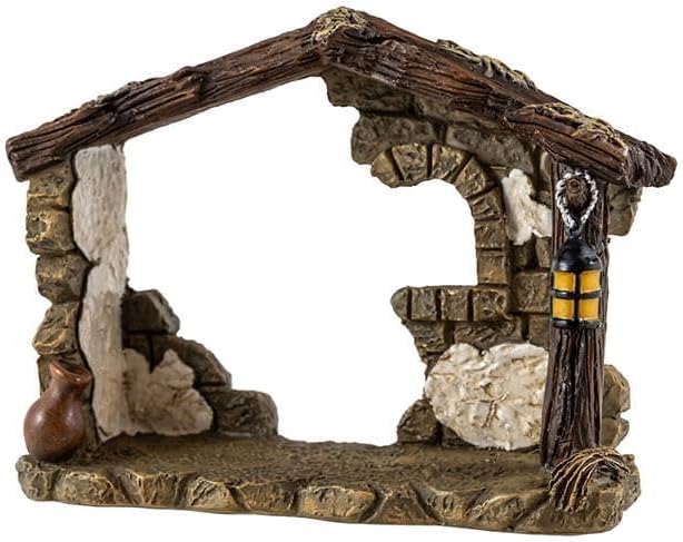 DRW Mysterium Geburt Belen 11 Teile Harz mit Portal 7 cm hoch