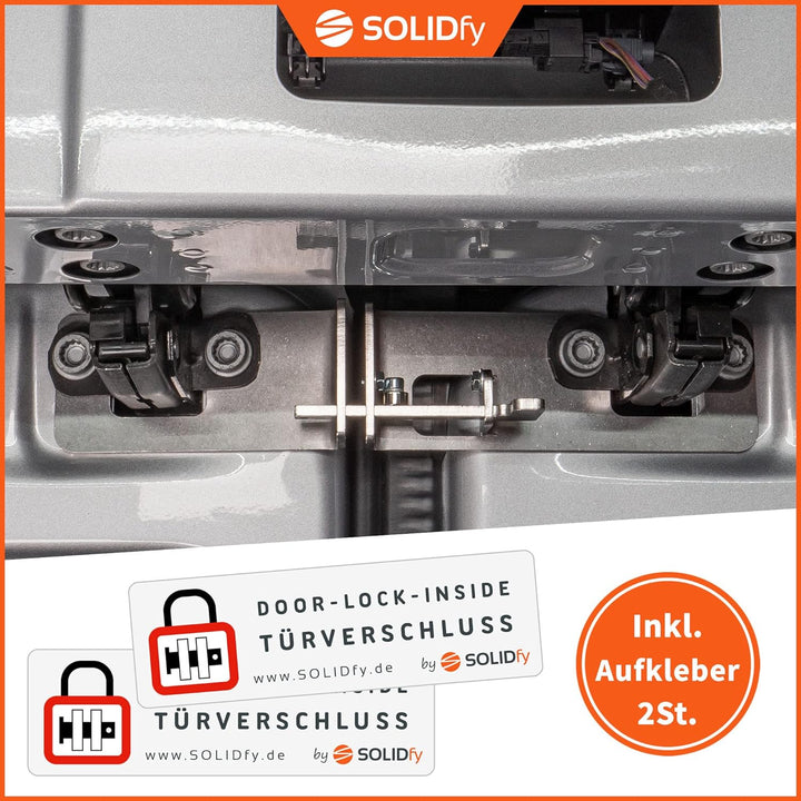 SOLIDfy® - Hecktürverriegelung für VW Crafter II 2 und MAN TGE ab 2017 | Hecktür Einbruchschutz Wohn