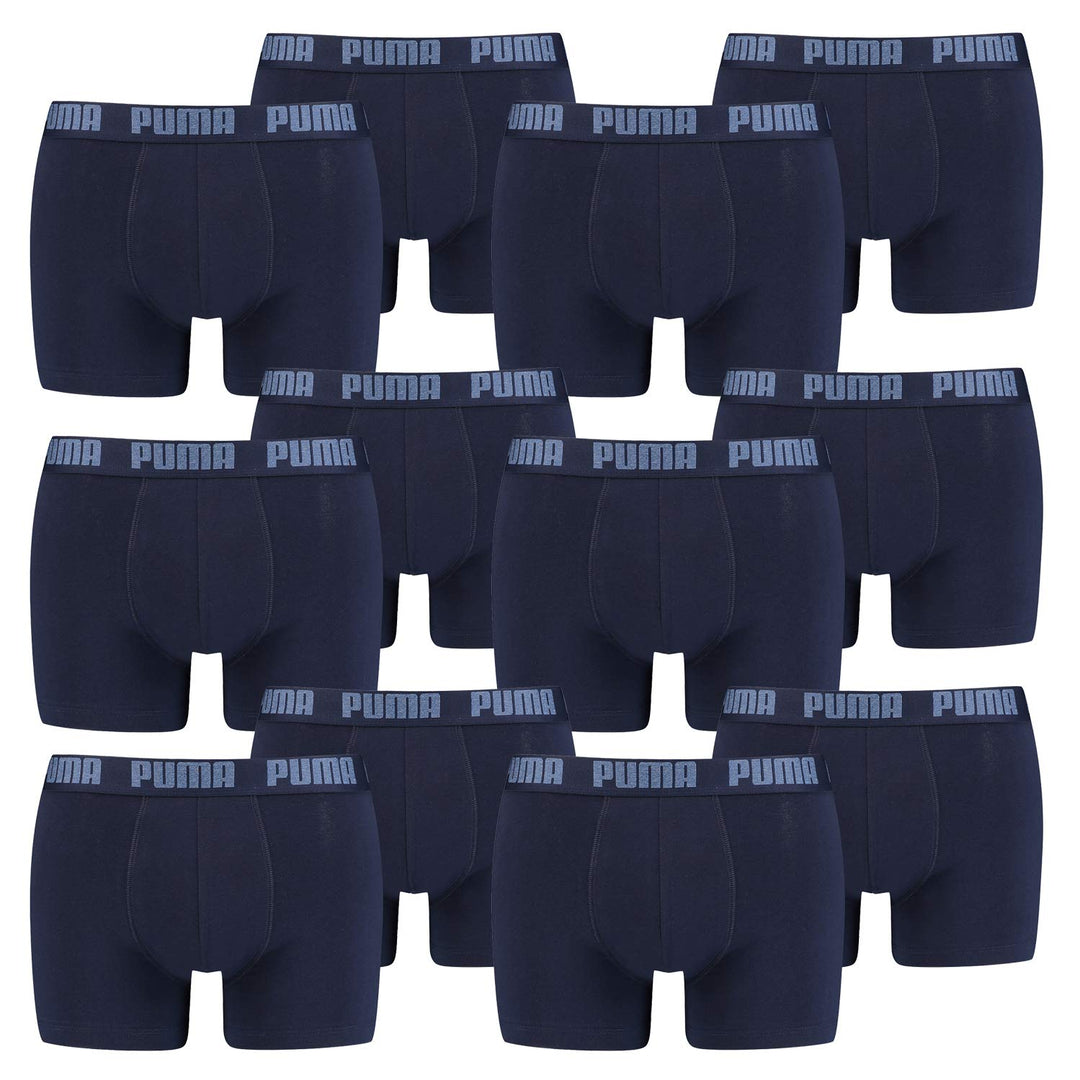 PUMA 12 er Pack Boxer Boxershorts Men Herren Unterhose Pant Unterwäsche, Farbe:321 - Navy, Bekleidun