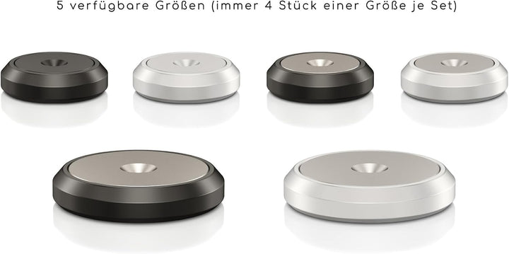 VIABLUE Discs für Spikes * schwarz mit Edelstahlinlay * Ø 16 mm * Set 8 Stück * Unterlegscheiben für