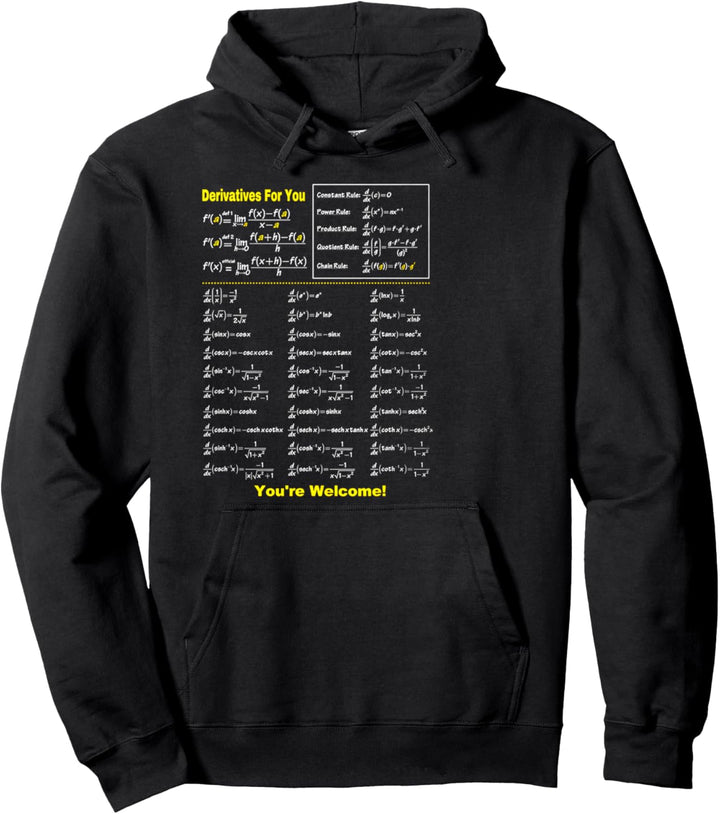 Derivate For You're Welcome f_(x) Blackpenredpen Pullover Hoodie