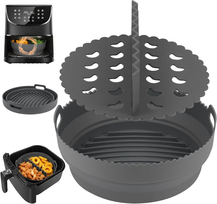 BYKITCHEN Airfryer Silikonform für Ninja Airfryer Max 5,2L AF160EU AF150EUCP, Airfryer Zubehör für C
