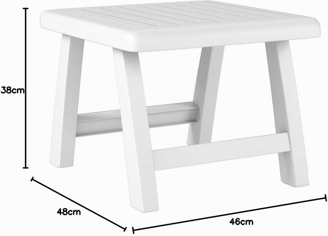 Kettler Hocker Roma – stabiler Gartenhocker für Relaxstuhl und Gartenliege – aus wetterfestem und UV
