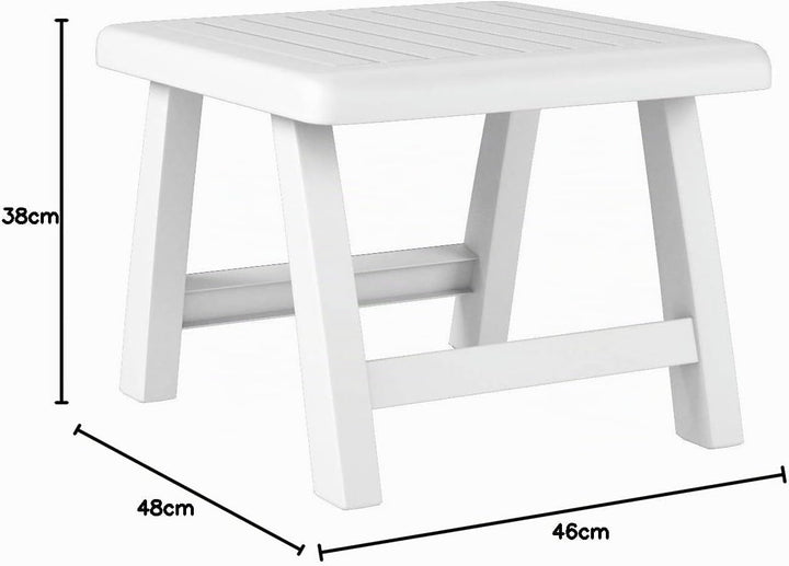 Kettler Hocker Roma – stabiler Gartenhocker für Relaxstuhl und Gartenliege – aus wetterfestem und UV