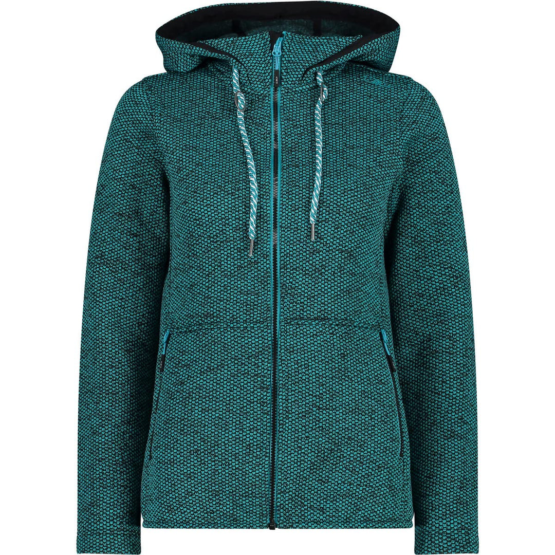 CMP Damen Woman Jacket Fix Hood Jacket 36 Lagoon-nero, 36 Lagoon-nero