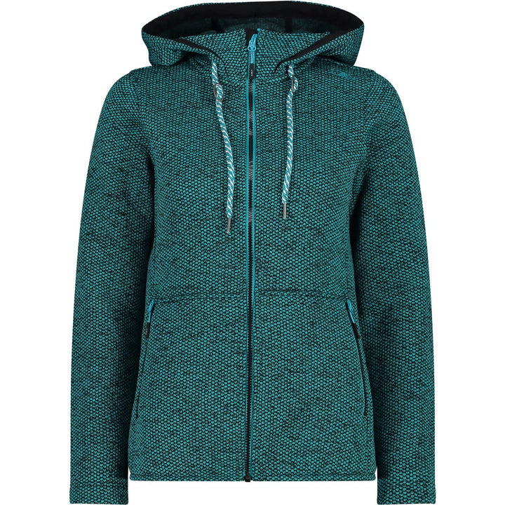 CMP Damen Woman Jacket Fix Hood Jacket 36 Lagoon-nero, 36 Lagoon-nero