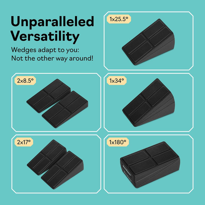 Squat Wedge Set von 3-2x 8,5° Übungskeile für Kniebeugen + 1x 17° Squat Wedge Block - Konfigurierbar